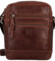 Pánska kožená crossbody taška tmavo hnedá - Bellugio Tiber