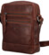 Pánska kožená crossbody taška tmavo hnedá - Bellugio Tiber
