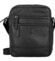Pánska kožená crossbody taška čierna - Bellugio Tiber