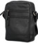 Pánska kožená crossbody taška čierna - Bellugio Tiber