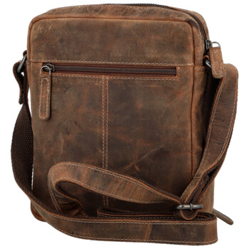 Pánska kožená crossbody taška hnedá - Bellugio Seth