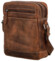 Pánska kožená crossbody taška hnedá - Bellugio Serchio