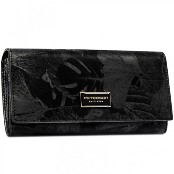 Dámska koženkovo/kožená peňaženka čierna - Peterson Aniko
