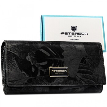 Dámska koženkovo/kožená peňaženka čierna - Peterson Aniko
