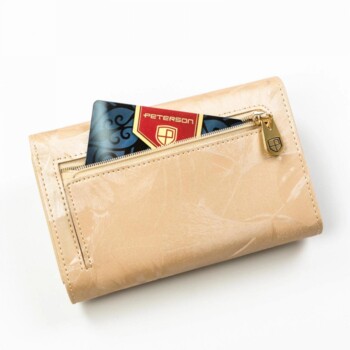 Dámska koženkovo/kožená peňaženka béžová - Peterson Emina