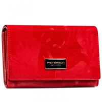 Dámska koženkovo/kožená peňaženka červená - Peterson Emina