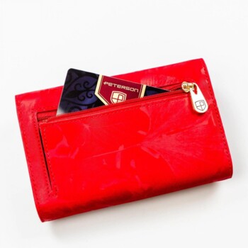 Dámska koženkovo/kožená peňaženka červená - Peterson Emina