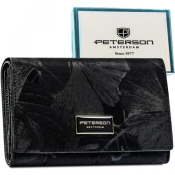 Dámska koženkovo/kožená peňaženka čierna - Peterson Emina