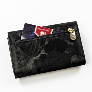 Dámska koženkovo/kožená peňaženka čierna - Peterson Emina