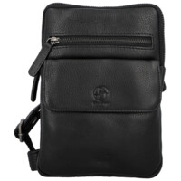 Pánska kožená crossbody taška čierna - Bellugio Veren