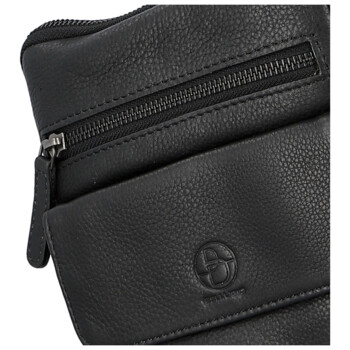 Pánska kožená crossbody taška čierna - Bellugio Veren