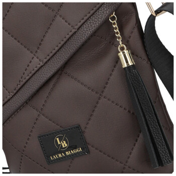 Dámska crossbody kabelka tmavo hnedá - Laura Biaggi Amia