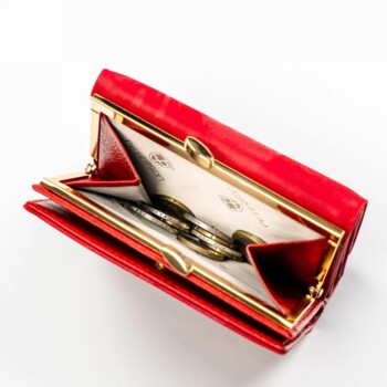 Dámska koženkovo/kožená peňaženka červená - Peterson Keriet