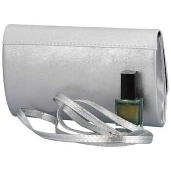 Dámska listová kabelka strieborná - Delami Estyna