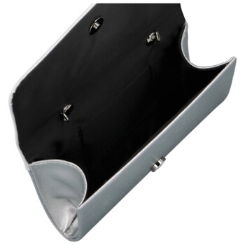 Dámska listová kabelka strieborná - Delami Estyna