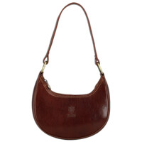 Dámska kožená kabelka na rameno hnedá - Delami Vera Pelle Fidelie