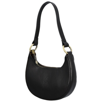 Dámska kožená kabelka na rameno čierna - Delami Vera Pelle Fidelie
