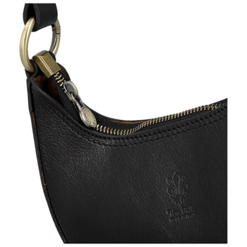 Dámska kožená kabelka na rameno čierna - Delami Vera Pelle Fidelie