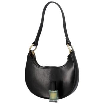 Dámska kožená kabelka na rameno čierna - Delami Vera Pelle Fidelie