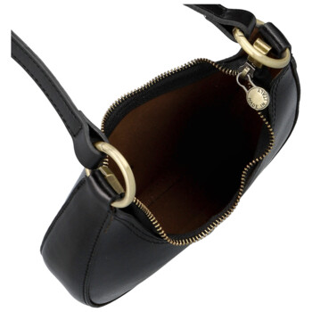 Dámska kožená kabelka na rameno čierna - Delami Vera Pelle Fidelie