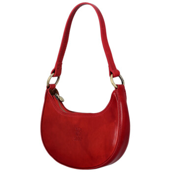 Dámska kožená kabelka na rameno červená - Delami Vera Pelle Fidelie