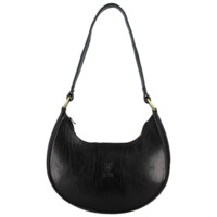 Dámska kožená kabelka na rameno čierna - Delami Vera Pelle Anissa