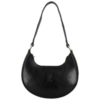 Dámska kožená kabelka na rameno čierna - Delami Vera Pelle Anissa