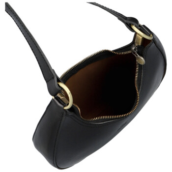 Dámska kožená kabelka na rameno čierna - Delami Vera Pelle Anissa