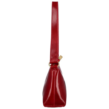 Dámska kožená kabelka na rameno červená - Delami Vera Pelle Araxi