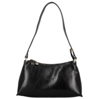 Dámska kožená kabelka na rameno čierna - Delami Vera Pelle Araxi