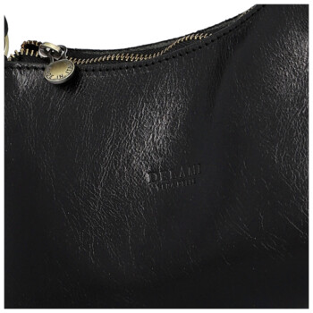 Dámska kožená kabelka na rameno čierna - Delami Vera Pelle Araxi