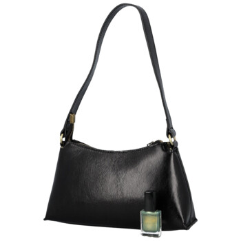 Dámska kožená kabelka na rameno čierna - Delami Vera Pelle Araxi