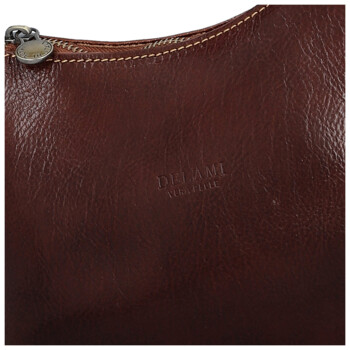 Dámska kožená kabelka na rameno hnedá - Delami Vera Pelle Araxi