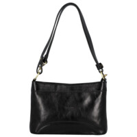 Dámska kožená kabelka na rameno čierna - Delami Vera Pelle Kilveri
