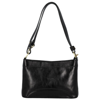 Dámska kožená kabelka na rameno čierna - Delami Vera Pelle Kilveri