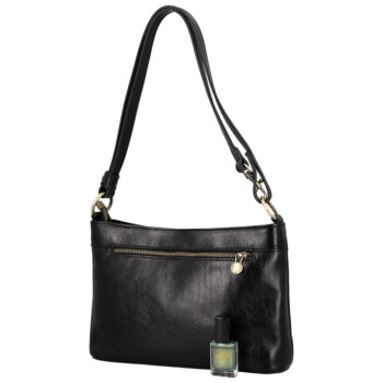Dámska kožená kabelka na rameno čierna - Delami Vera Pelle Kilveri