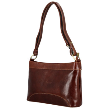 Dámska kožená kabelka na rameno hnedá - Delami Vera Pelle Kilveri