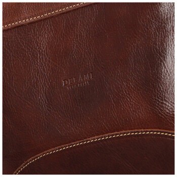 Dámska kožená kabelka na rameno hnedá - Delami Vera Pelle Kilveri