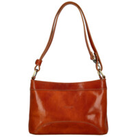 Dámska kožená kabelka na rameno koňaková - Delami Vera Pelle Kilveri
