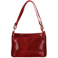 Dámska kožená kabelka na rameno červená - Delami Vera Pelle Kilveri