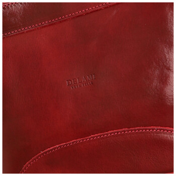 Dámska kožená kabelka na rameno červená - Delami Vera Pelle Kilveri