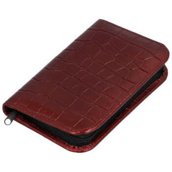 Kožená manikúra a pedikúra croco vínová - Solingen Zayne