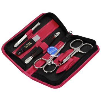 Kožená manikúra a pedikúra fuchsiová - Solingen Samar