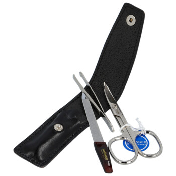 Kožená manikúra a pedikúra čierna - Solingen Feliksa