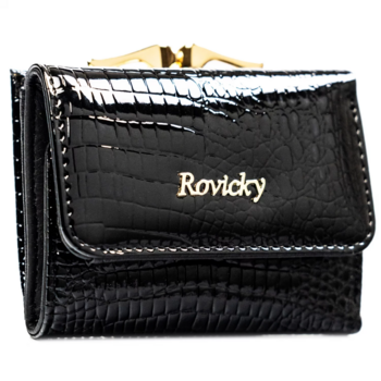 Dámska kožená peňaženka čierna - Rovicky Galax