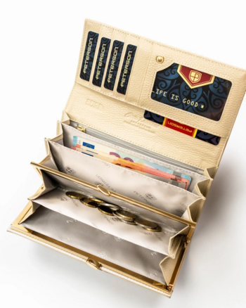 Dámska koženkovo/kožená peňaženka béžová - Peterson Merilee