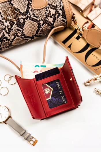 Dámska kožená peňaženka červená - Peterson Roxana