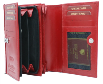 Dámska kožená peňaženka červená - Peterson Persi