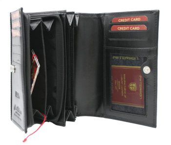 Dámska kožená peňaženka čierna - Peterson Persi