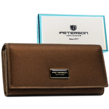 Dámska koženkovo/kožená peňaženka hnedá - Peterson Birgita